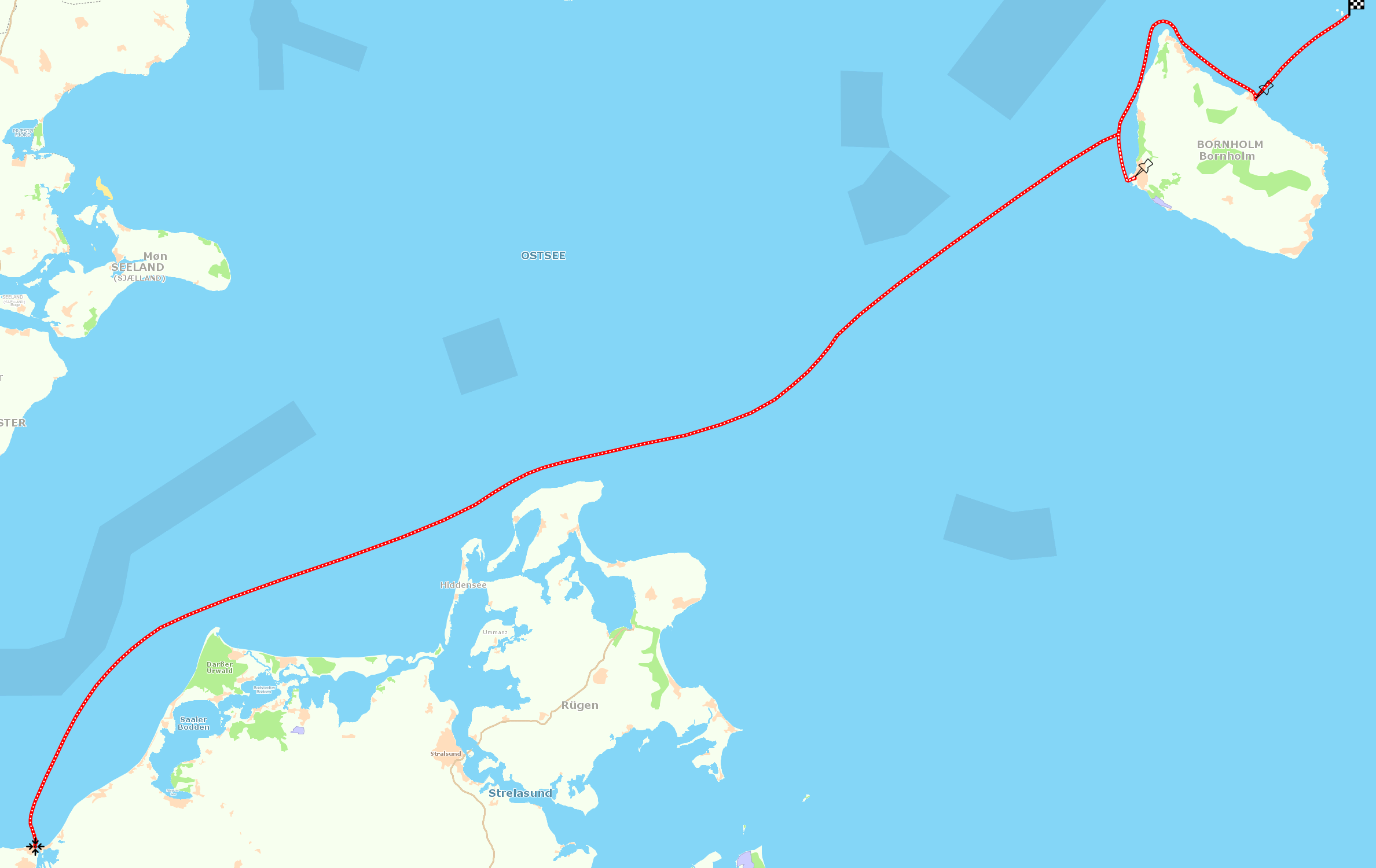 Routenkarte Bornholm-Schlag